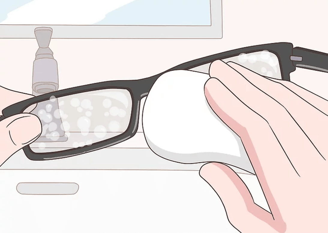رفع بخار عینک با صابون