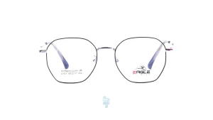 فریم عینک طبی Eagle زنانه با شکل چند ضلعی به رنگ مشکی و کد EG-S2101