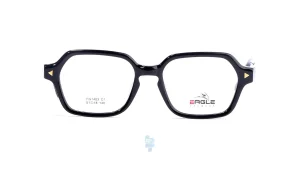 فریم عینک طبی Eagle مردانه با شکل چند ضلعی به رنگ مشکی و کد EG-FG1403