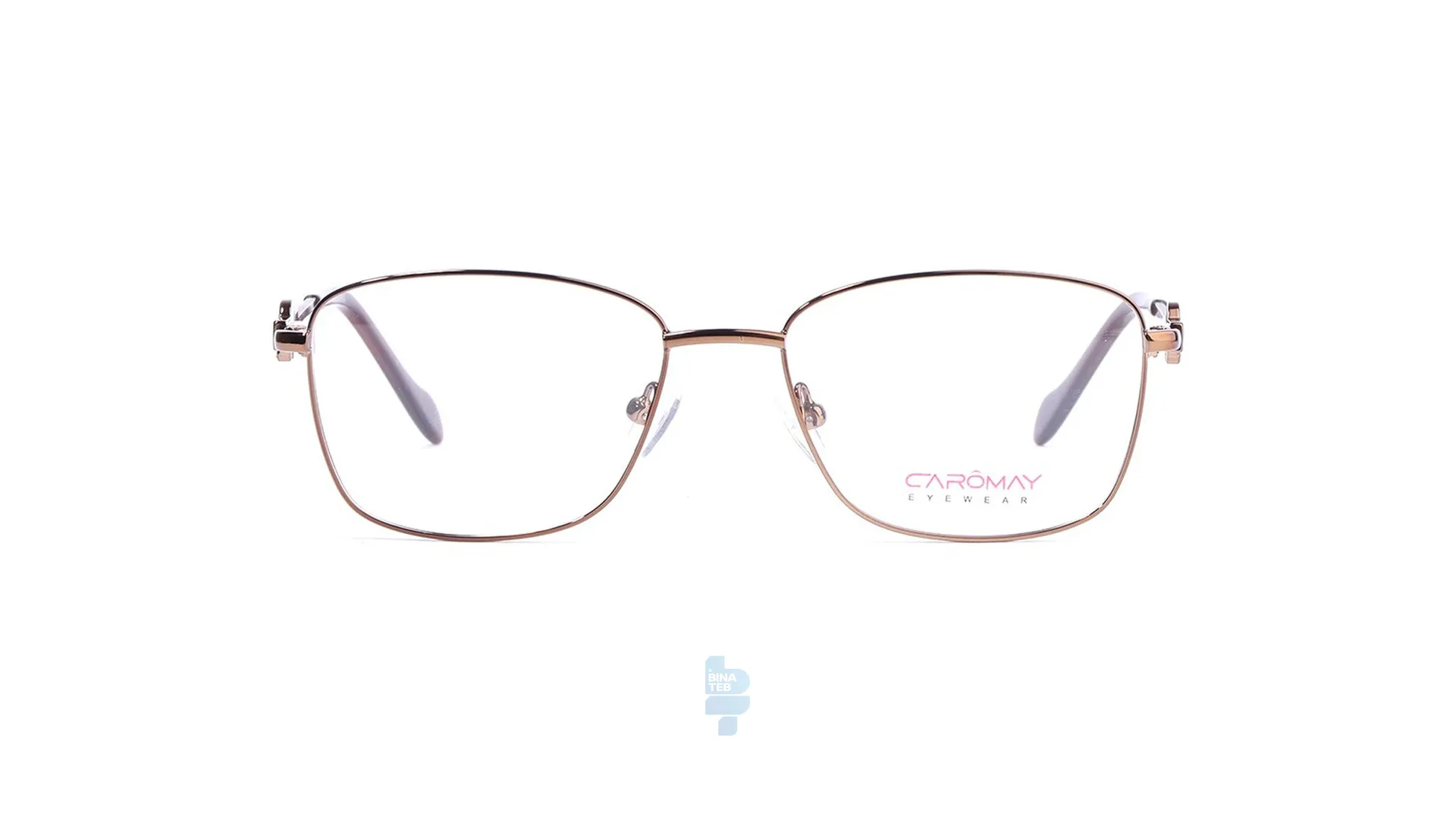 10147-1 فریم عینک طبی Caromay زنانه با شکل مستطیل به رنگ قهوه ای و کد C-M21003F
