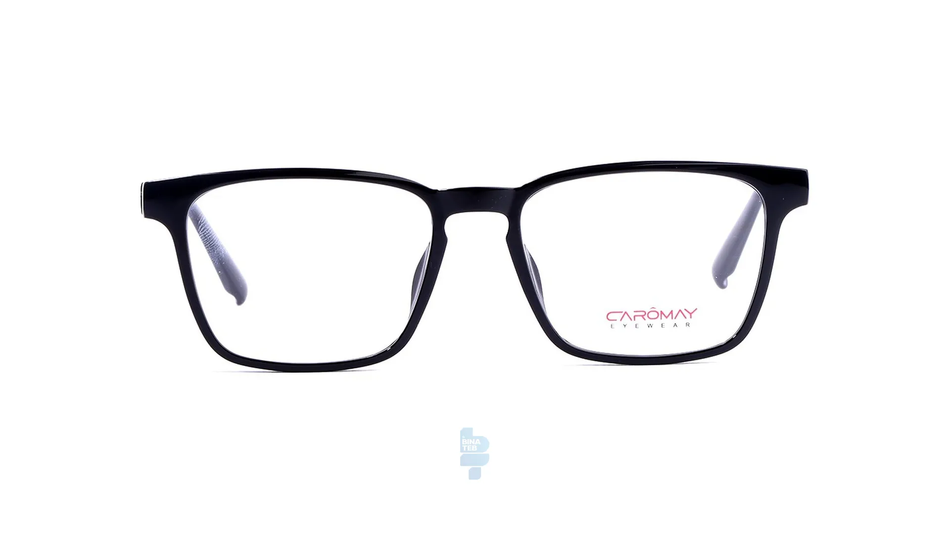فریم عینک طبی Caromay مردانه با شکل مستطیل به رنگ مشکی و کد C-16015