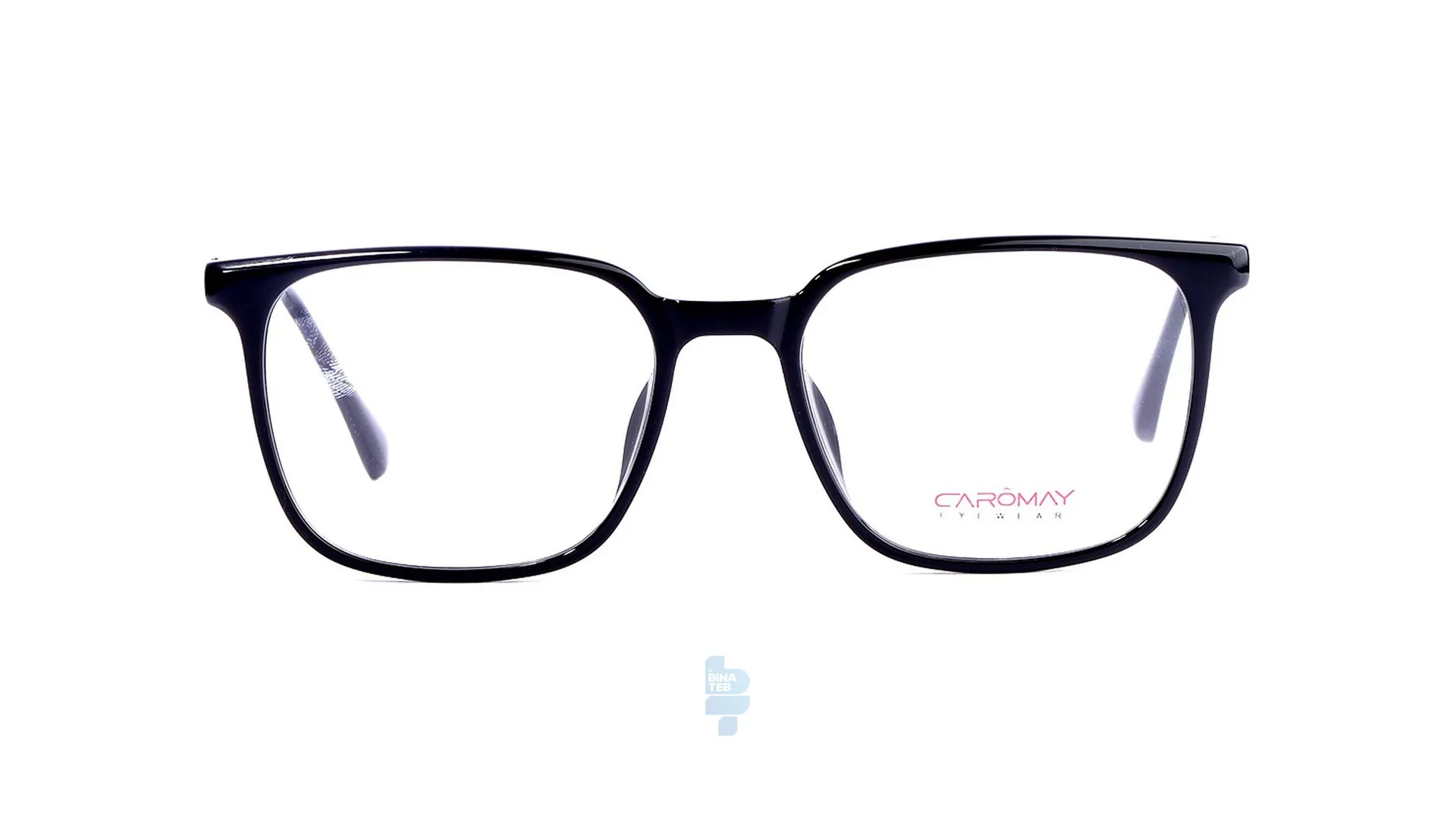 فریم عینک طبی Caromay مردانه با شکل مستطیل به رنگ مشکی و کد C-16006