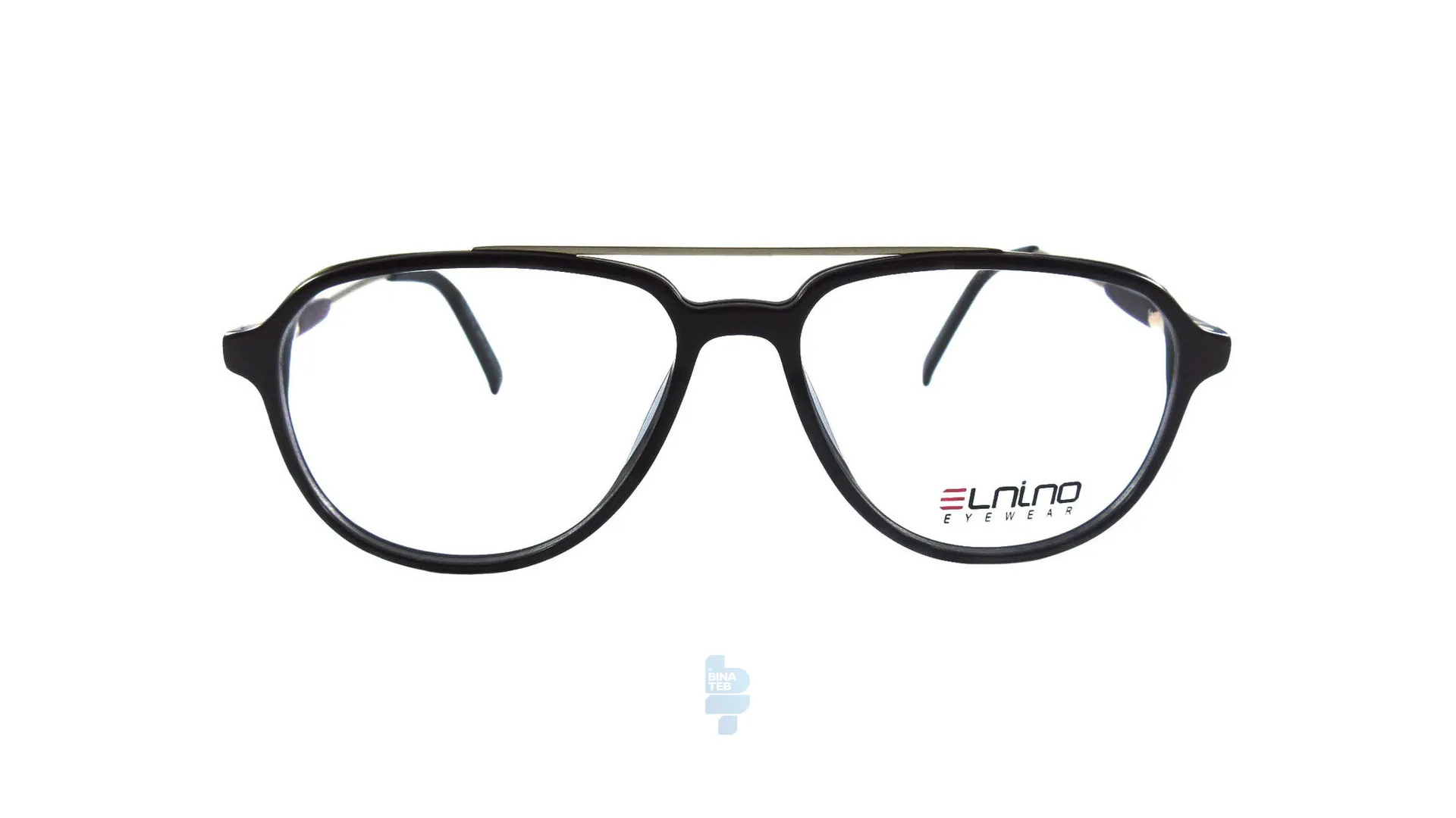 1035-1 فریم عینک طبی Elnino مردانه با شکل تخم مرغی به رنگ بنفش و کد E-1237G25