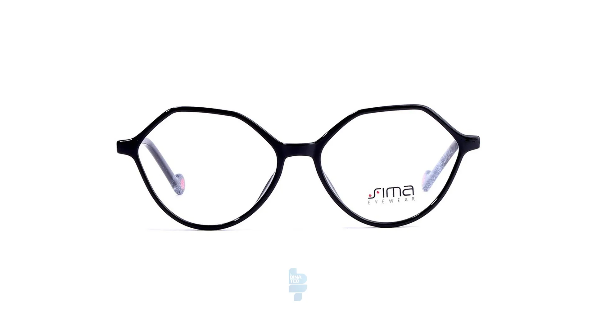فریم عینک طبی Simaa بچه گانه با شکل چند ضلعی به رنگ مشکی و کد S-22221