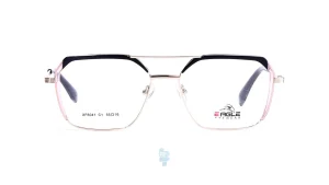 فریم عینک طبی Eagle مردانه با شکل مستطیل به رنگ مشکی و کد EG-XF6041
