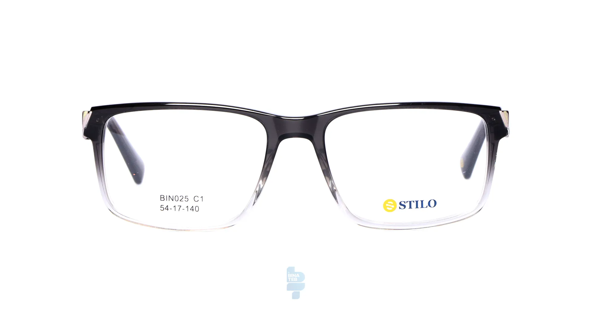 10653-1 فریم عینک طبی STILO مردانه با شکل مستطیل به رنگ مشکی و کد ST-025