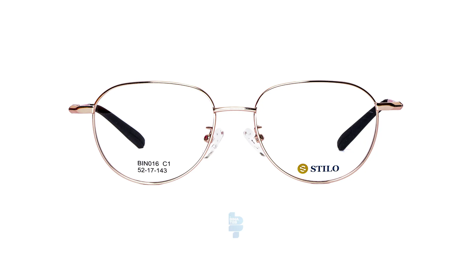 فریم عینک طبی STILO زنانه با شکل گرد به رنگ طلایی و کد ST-016