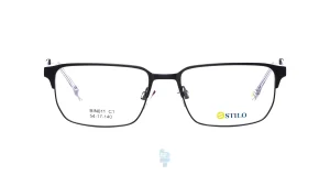 فریم عینک طبی STILO مردانه با شکل مستطیل به رنگ مشکی و کد ST-011