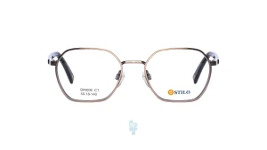 فریم عینک طبی STILO زنانه با شکل چند ضلعی به رنگ نوک مدادی و کد ST-006