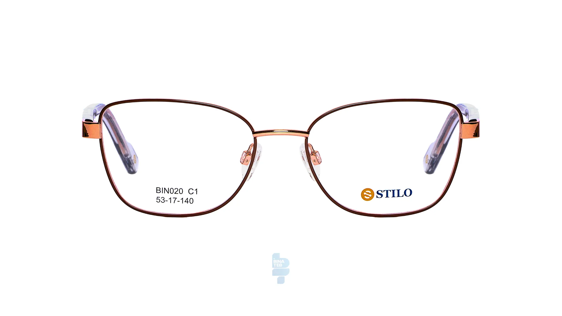 10783-1 فریم عینک طبی STILO زنانه با شکل مستطیل به رنگ قهوه ای و کد ST-020