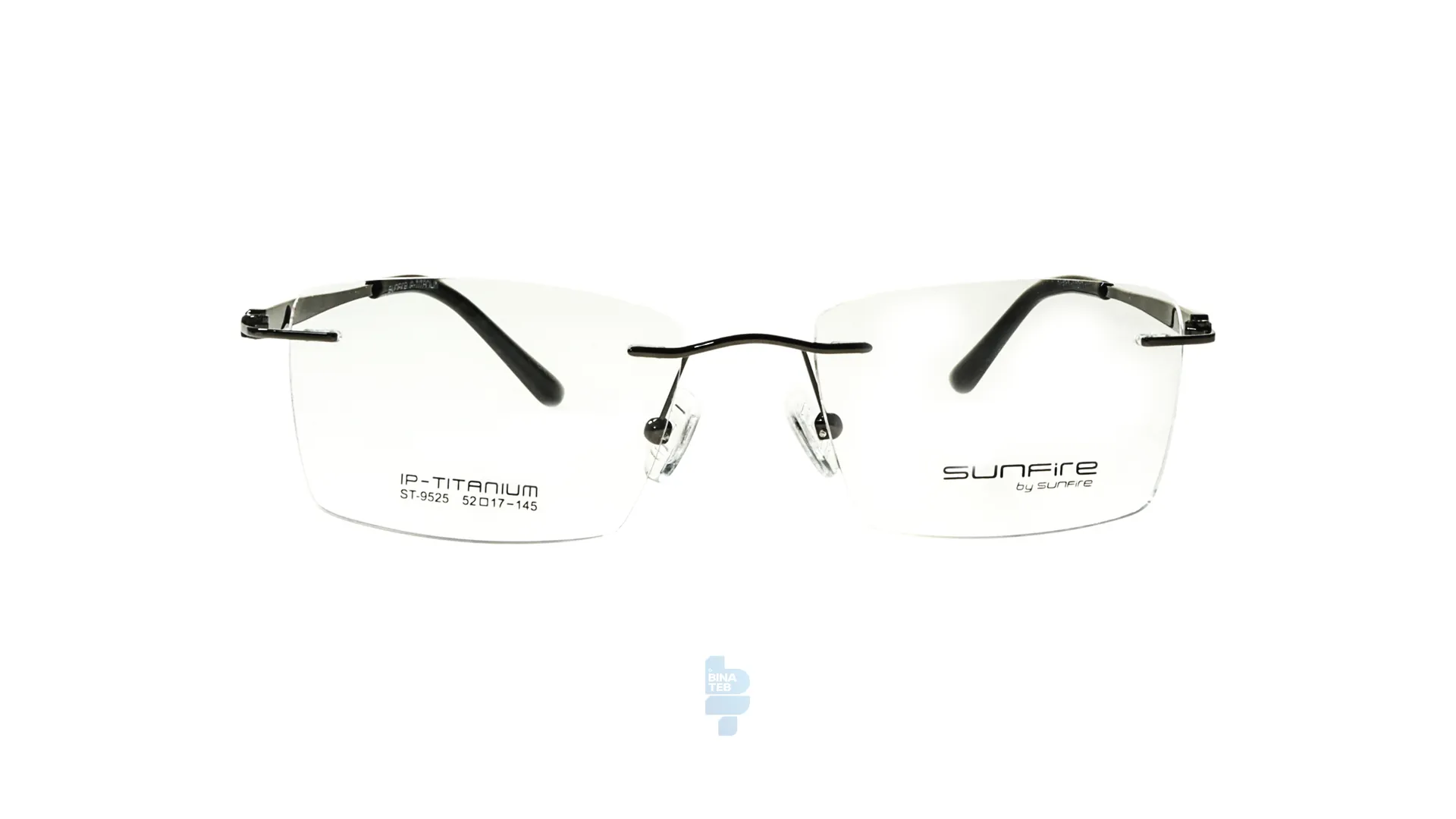 10955-1 فریم عینک طبی Sun fire مردانه با شکل مستطیل به رنگ نوک مدادی و کد SF-9525
