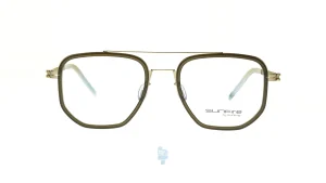 فریم عینک طبی Sun fire مردانه با شکل تخم مرغی به رنگ طلایی و کد SF-ARLT9612
