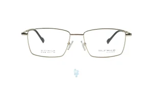 فریم عینک طبی Sun fire مردانه با شکل مستطیل به رنگ طلایی و کد SF-9526/2