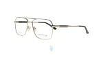 فریم عینک طبی Sun fire مردانه با شکل مستطیل, تخم مرغی به رنگ طلایی و کد SF-9507