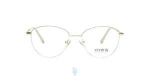 فریم عینک طبی Elnino زنانه با شکل گوشه دار به رنگ طلایی و کد E-3886