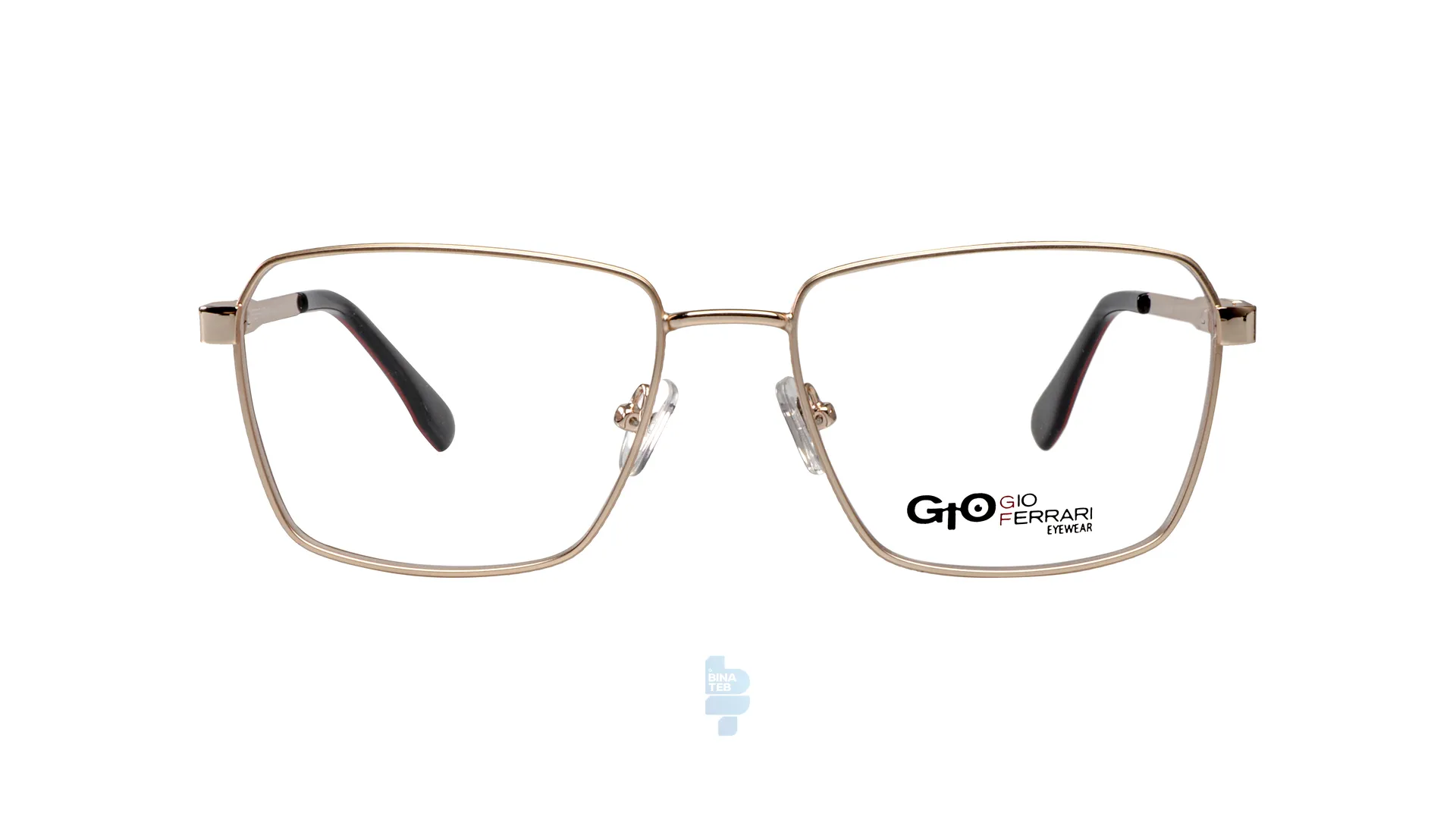 11360-1 فریم عینک طبی Gioferrari مردانه با شکل مستطیل به رنگ طلایی و کد G-D1035