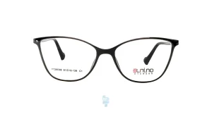 فریم عینک طبی Elnino زنانه با شکل گوشه دار به رنگ مشکی و کد E-YT26035