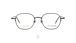 فریم عینک طبی Sun fire مردانه با شکل مستطیل به رنگ مشکی و کد SF-71181