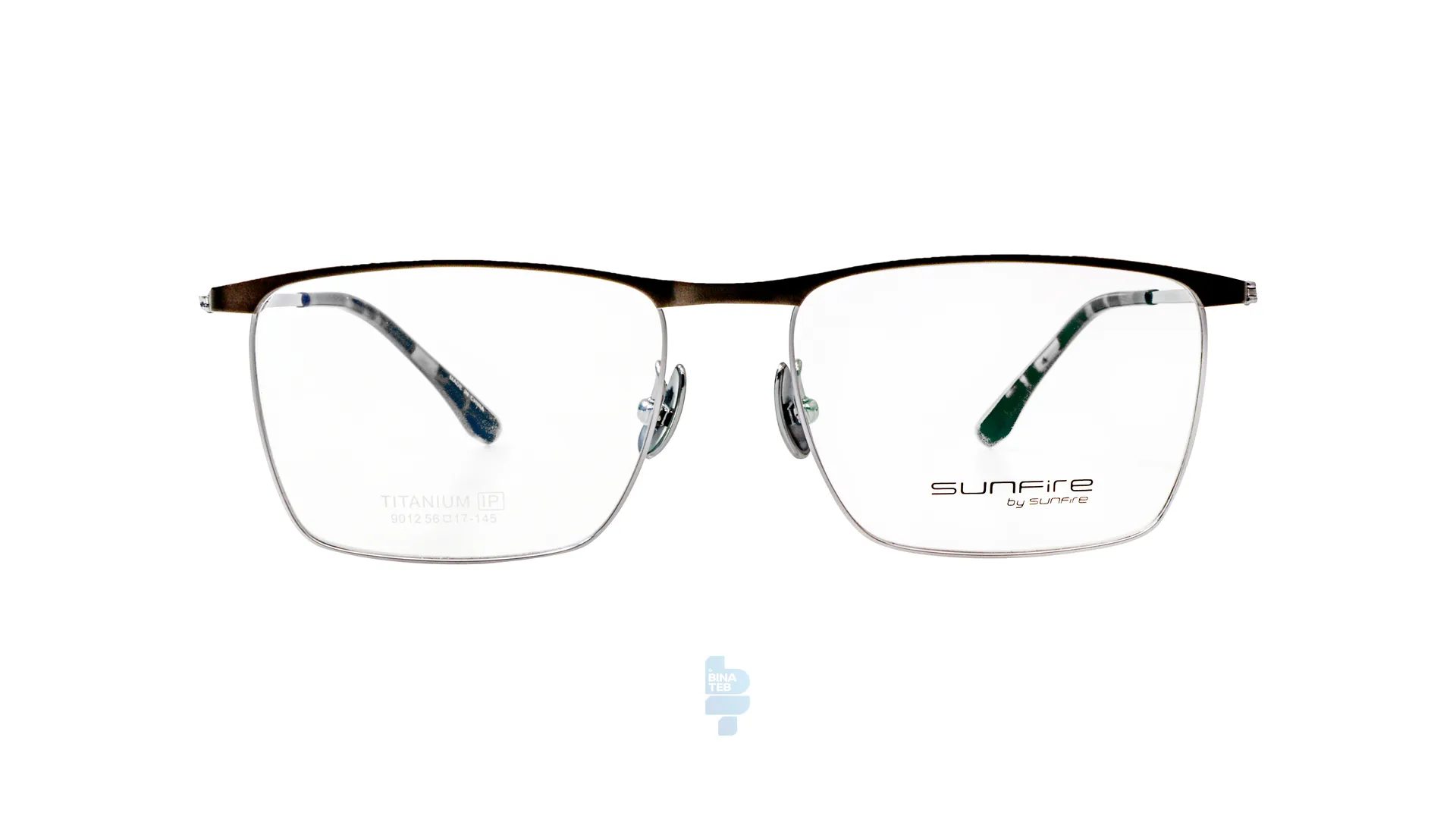 فریم عینک طبی Sun fire مردانه با شکل کلاب مستر به رنگ نوک مدادی و کد SF-9012