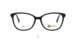 فریم عینک طبی STILO زنانه با شکل گوشه دار به رنگ مشکی و کد ST-YHD8254