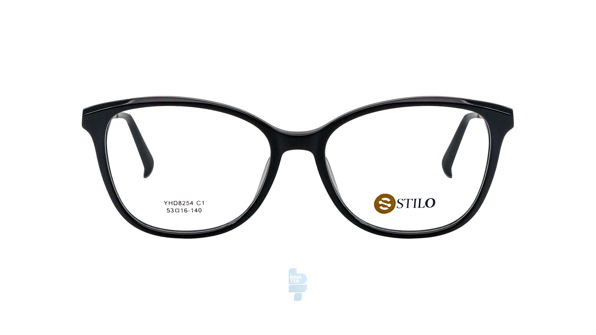 11878-1 فریم عینک طبی STILO زنانه با شکل گوشه دار به رنگ مشکی و کد ST-YHD8254