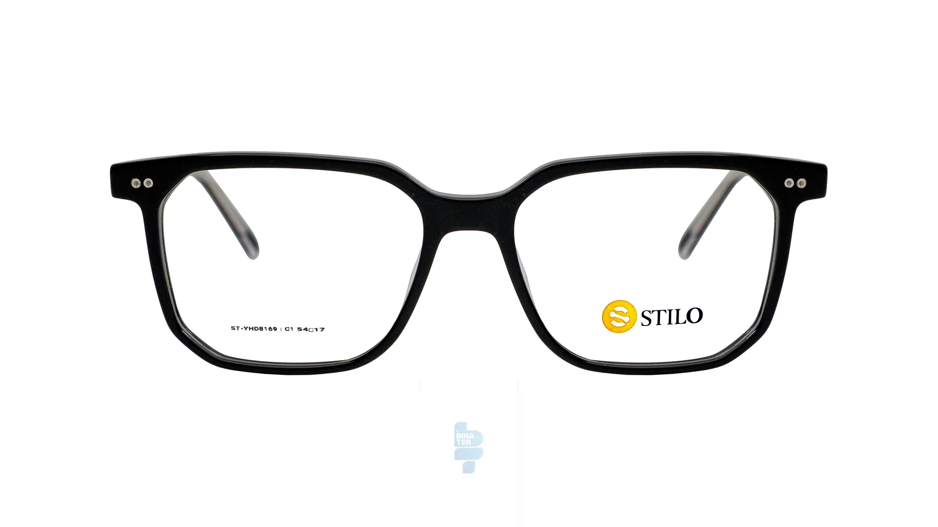 11886-1 فریم عینک طبی STILO مردانه با شکل مستطیل به رنگ مشکی و کد ST-YHD8169