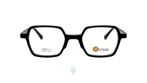 فریم عینک طبی STILO مردانه با شکل چند ضلعی به رنگ مشکی و کد ST-YHB8047