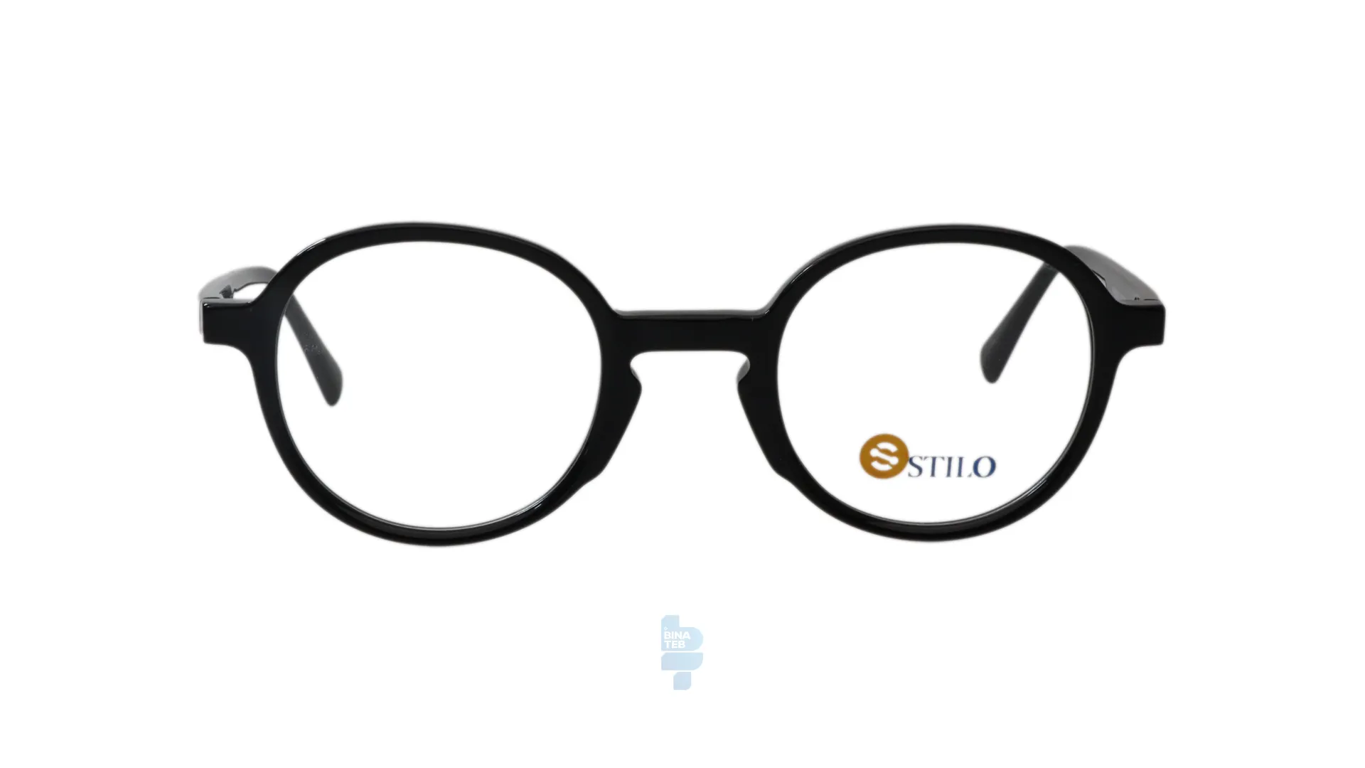 11909-1 فریم عینک طبی STILO مردانه با شکل گرد به رنگ مشکی و کد ST-YHB8048