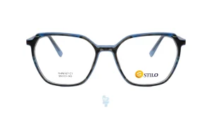 فریم عینک طبی STILO زنانه با شکل گوشه دار به رنگ آبی و کد ST-YHP8107