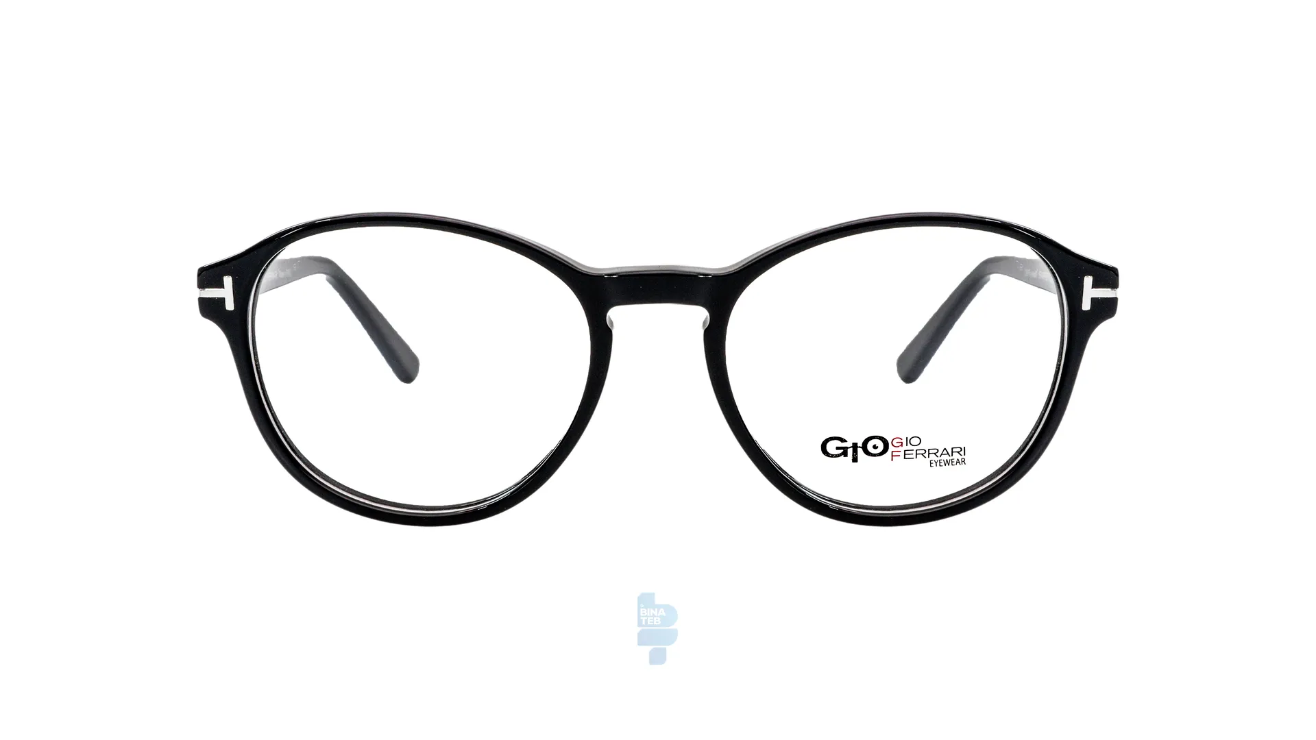 12075-1 فریم عینک طبی Gioferrari زنانه با شکل گرد به رنگ مشکی و کد G-YY6100