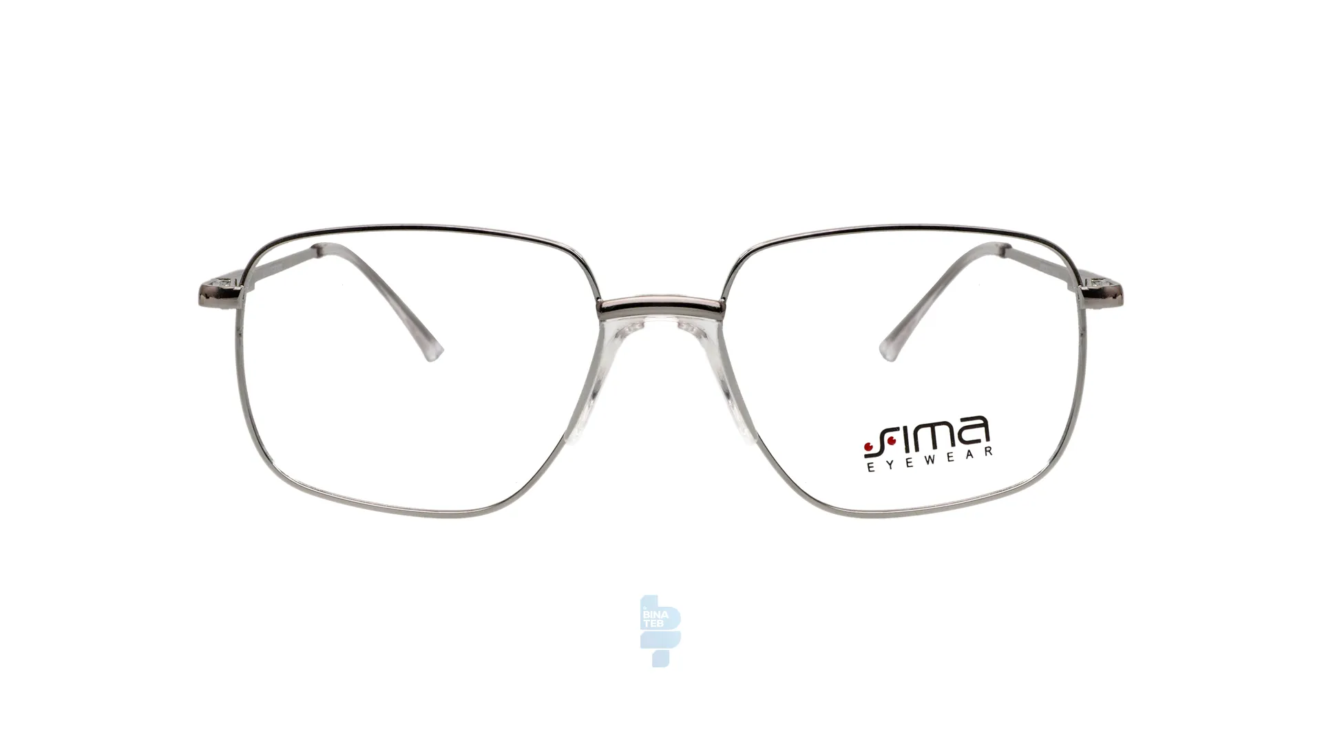 فریم عینک طبی Simaa مردانه با شکل مستطیل به رنگ نقره ای و کد S-62205