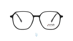 فریم عینک طبی Simaa مردانه با شکل چند ضلعی به رنگ مشکی و کد S-6073