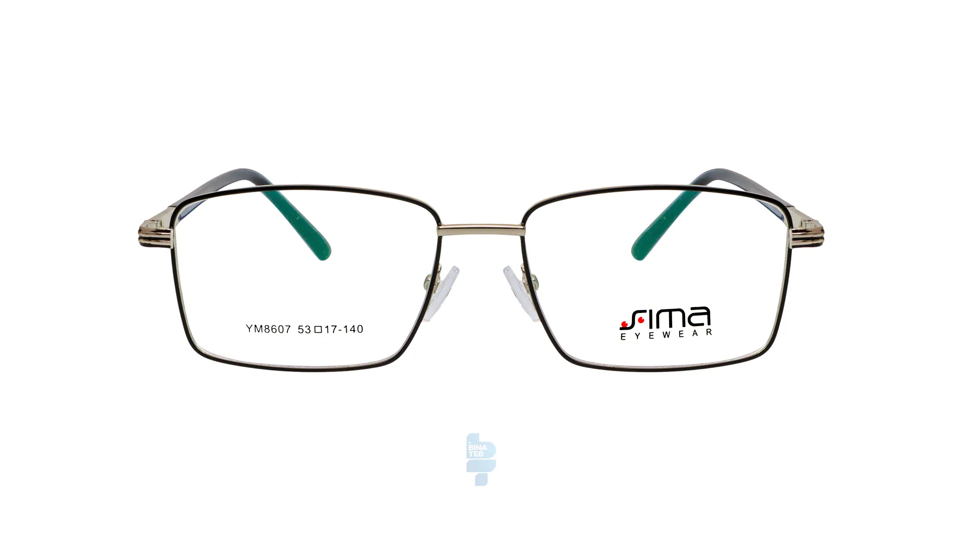 فریم عینک طبی Simaa مردانه با شکل مستطیل به رنگ مشکی و کد S-YM8607