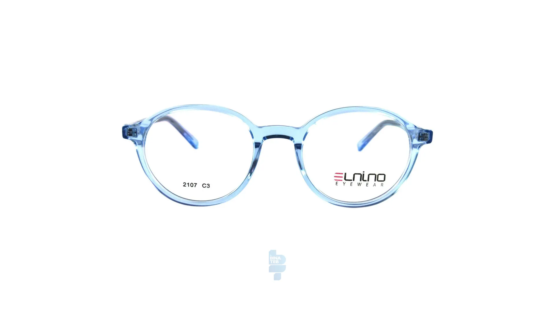 1216-1 فریم عینک طبی Elnino بچه گانه با شکل گرد به رنگ آبی و کد E-2107