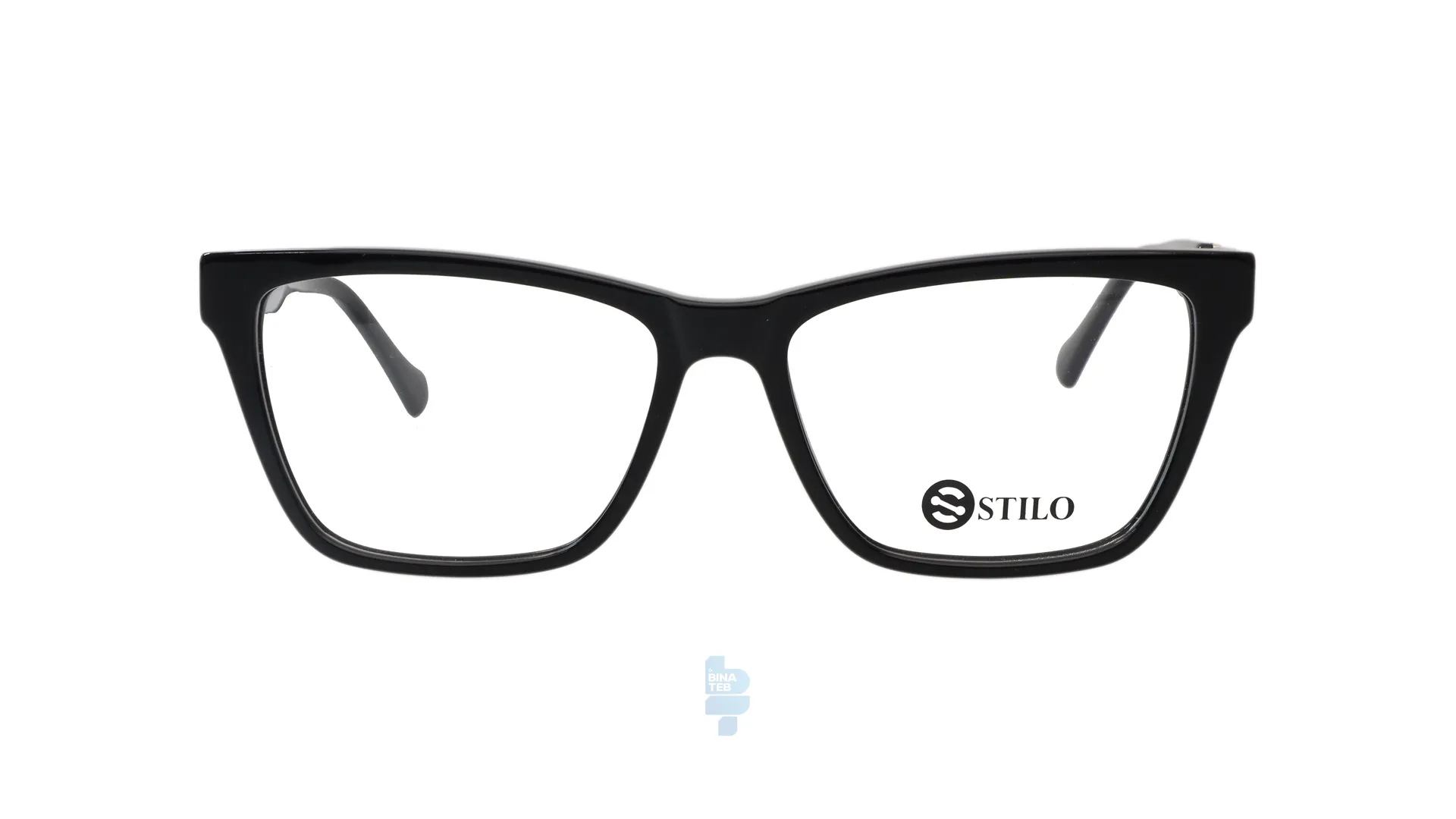 فریم عینک طبی STILO زنانه با شکل گوشه دار به رنگ مشکی و کد ST-6838A