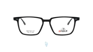 فریم عینک طبی Eagle مردانه با شکل مستطیل به رنگ مشکی و کد EG-BAF7013