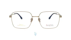 فریم عینک طبی Sun fire مردانه با شکل مستطیل به رنگ طلایی و کد SF-9695