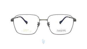 فریم عینک طبی Sun fire مردانه با شکل مستطیل به رنگ نوک مدادی و کد SF-9696