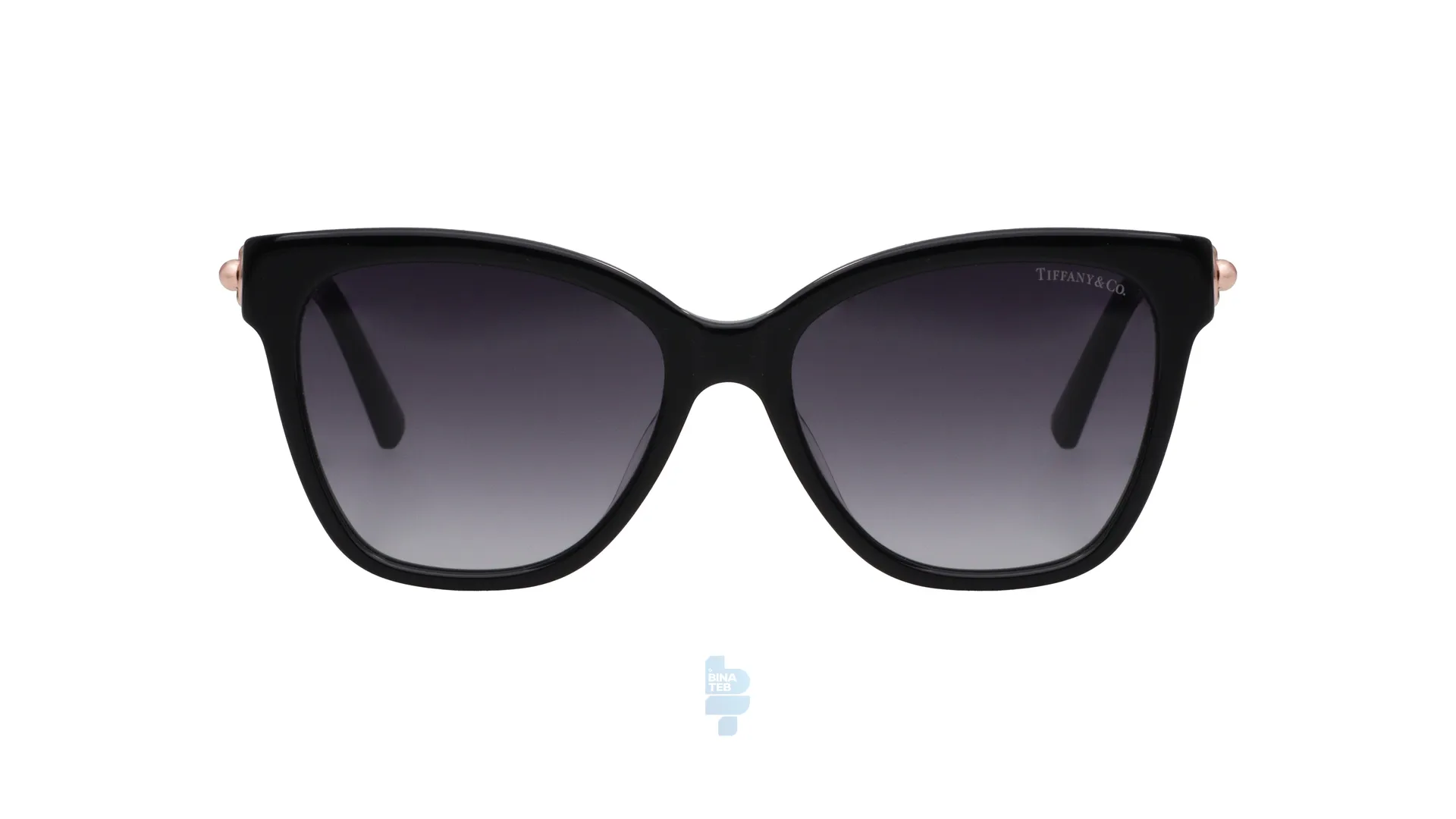 فریم عینک آفتابی TIFFANI&CO زنانه با شکل گوشه دار به رنگ مشکی و کد TF-4241D