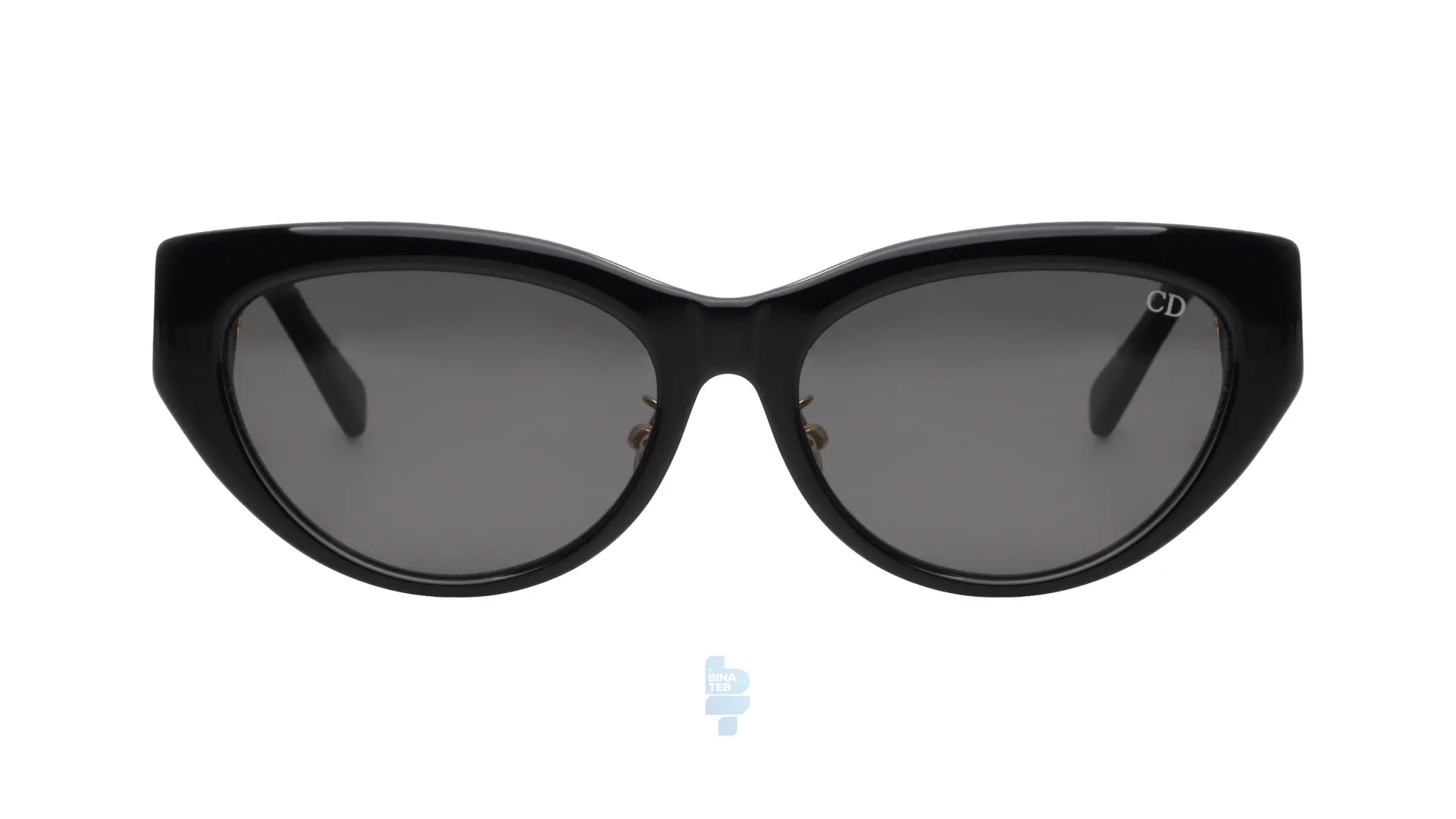 فریم عینک آفتابی DIOR زنانه با شکل مستطیل به رنگ مشکی و کد DR-B1F