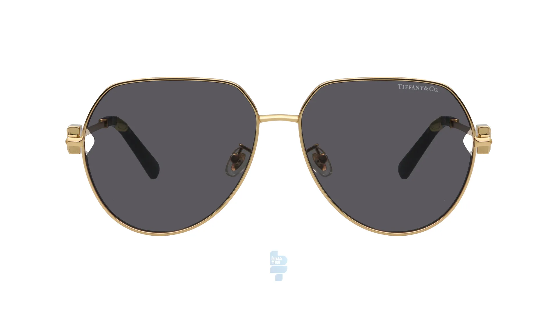 فریم عینک آفتابی TIFFANI&CO مردانه با شکل تخم مرغی به رنگ مشکی و کد TF-5005