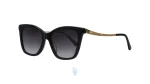 فریم عینک آفتابی BVLGARI زنانه با شکل گوشه دار به رنگ مشکی و کد BV-8257