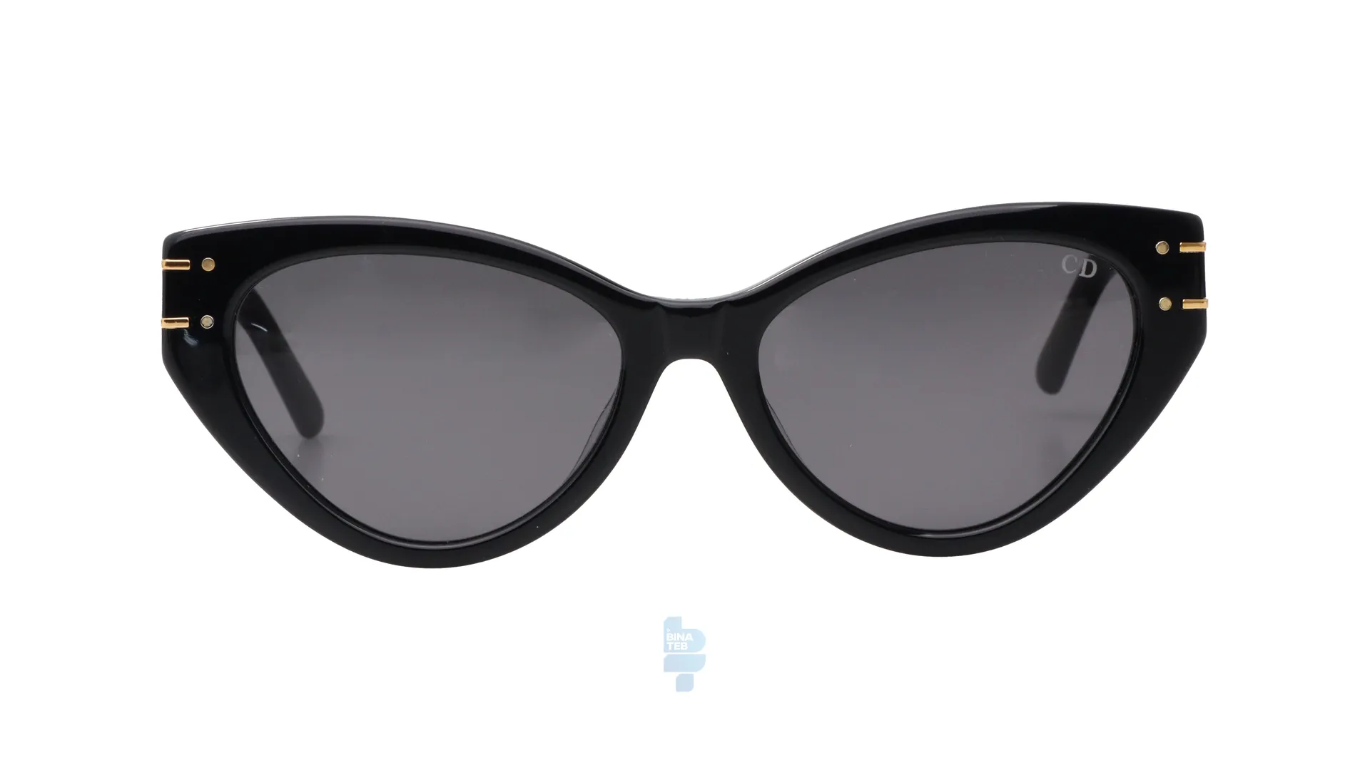 فریم عینک آفتابی DIOR زنانه با شکل گوشه دار به رنگ مشکی و کد DR-871