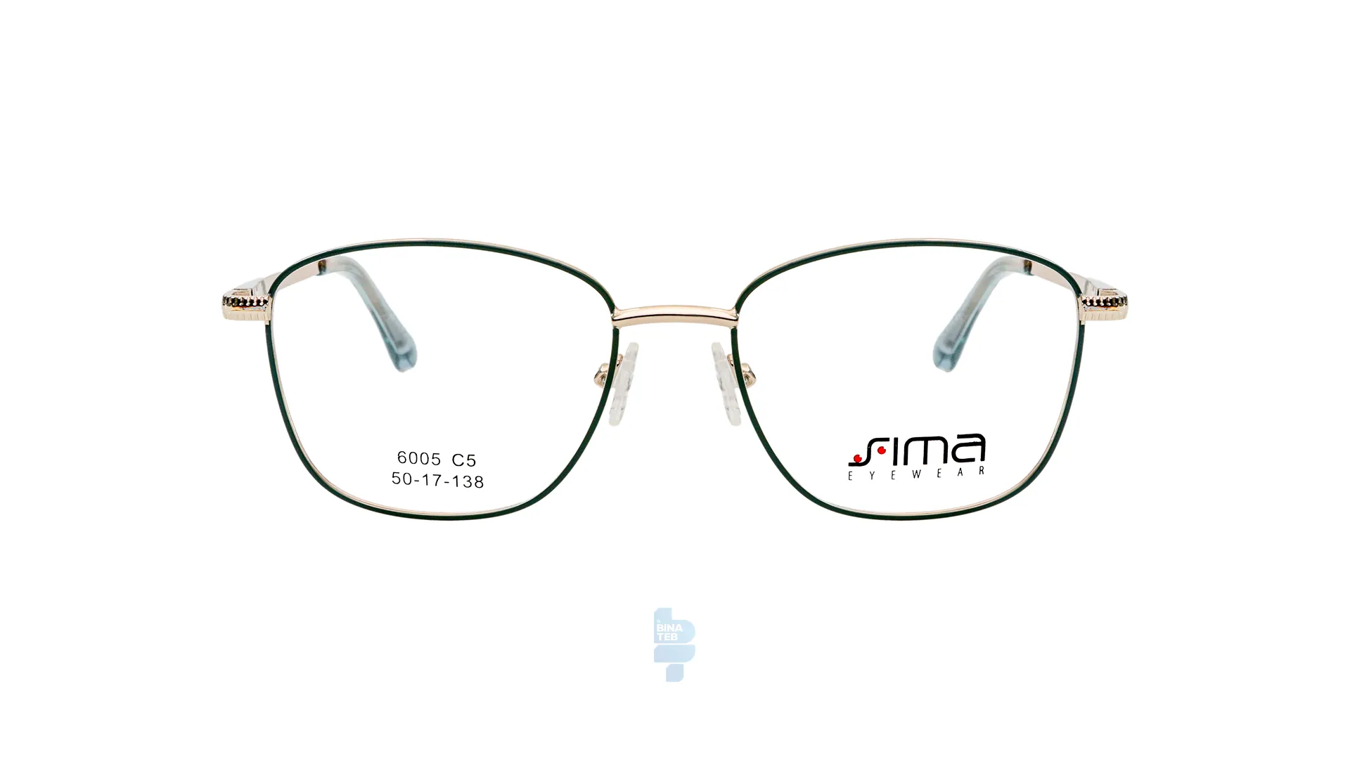 فریم عینک طبی Simaa زنانه با شکل مستطیل به رنگ سبز و کد S-6005