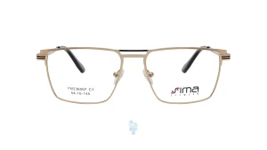 فریم عینک طبی Simaa مردانه با شکل مستطیل به رنگ طلایی و کد S-YM236007