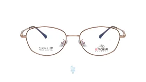 فریم عینک طبی Eagle زنانه با شکل مستطیل به رنگ قهوه ای و کد EG-P90349