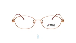 فریم عینک طبی Simaa زنانه با شکل مستطیل به رنگ طلایی و کد S-YX026