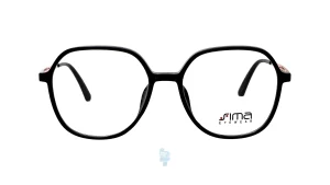 فریم عینک طبی Simaa زنانه با شکل چند ضلعی به رنگ مشکی و کد S-296