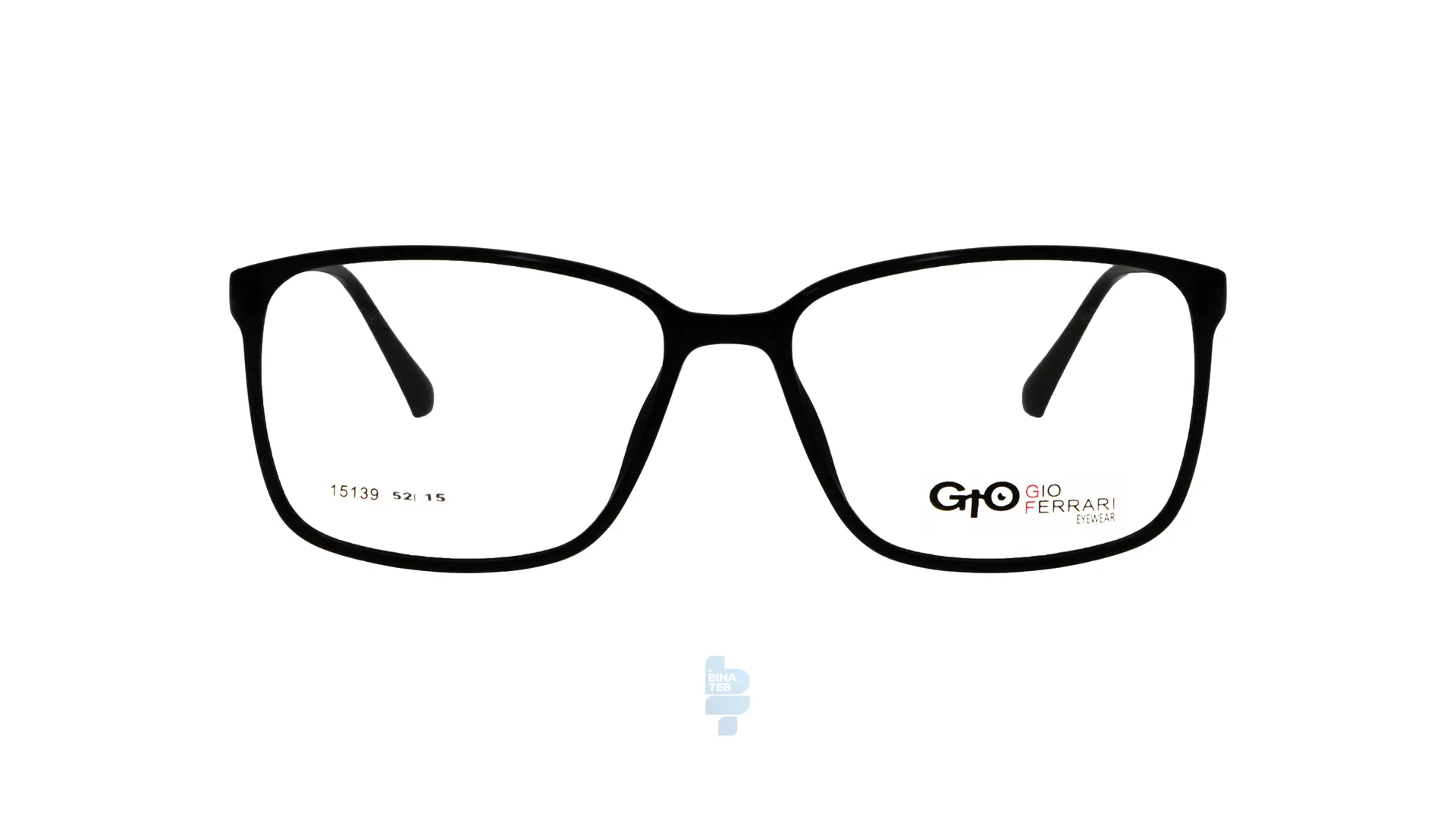 13230-1 فریم عینک طبی Gioferrari مردانه با شکل مستطیل به رنگ مشکی و کد G-15139