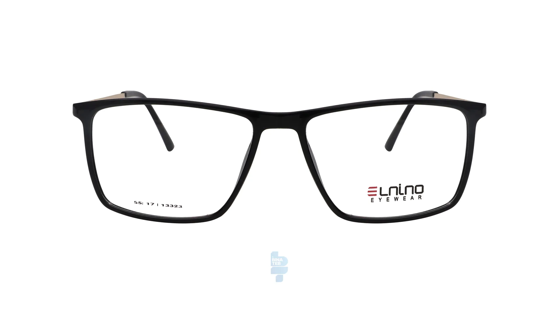 فریم عینک طبی Elnino مردانه با شکل مستطیل به رنگ مشکی و کد E-CH8601